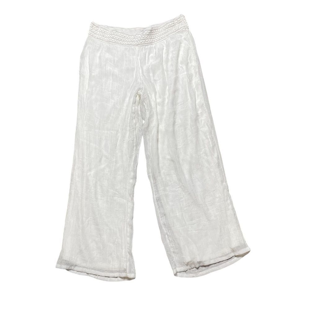 ALYX Wide Leg Crinkle Pant White Size Large